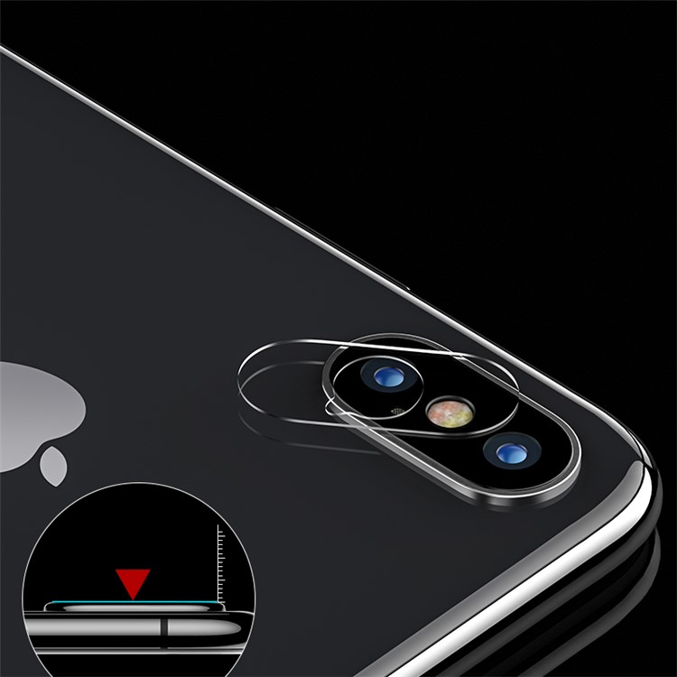 2Pcs USAMS US-BH400 9H 0.15mm Tempered Glass Back Camera Lens Protector for iPhone X/10-3