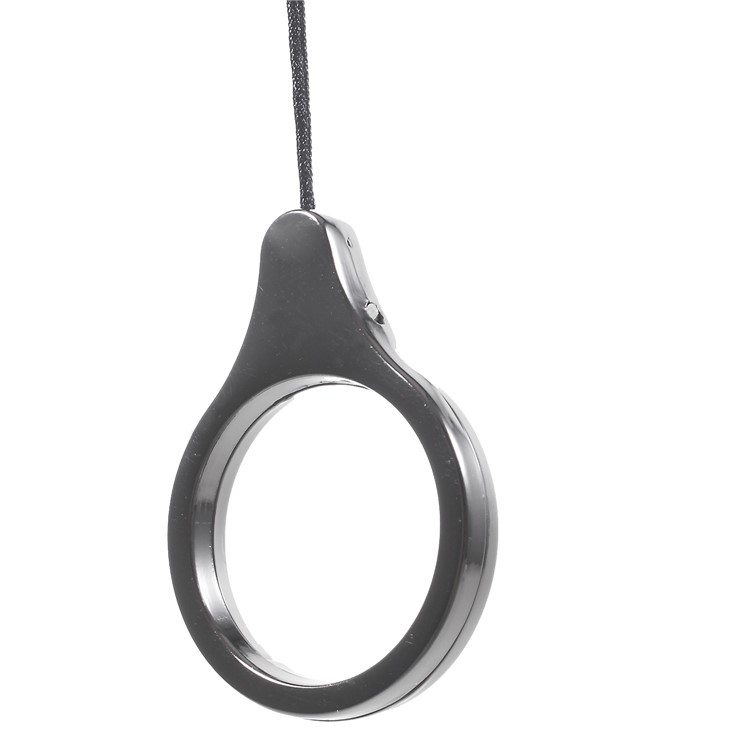 WUW Z02 Rhinestone Decor Finger Ring Stand with Lanyard for iPhone Samsung Huawei - Tarnish-2