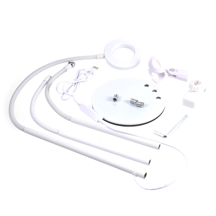 Desktop LED Selfie Ring Light with Phone and Microphone Clamps for Live Stream Video Chat Live Broadcasting-13