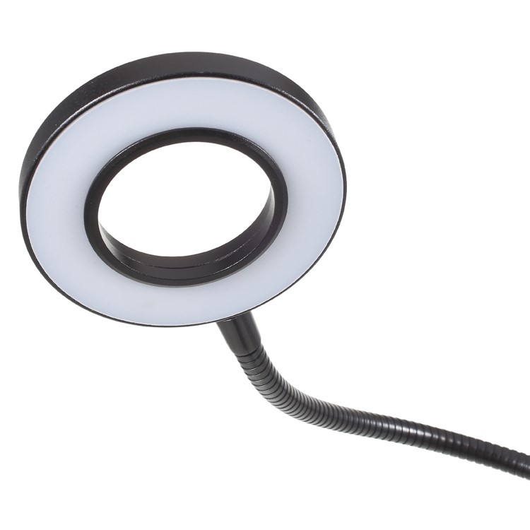 Desktop LED Selfie Ring Lamp with Phone Clamp for Live Broadcasting Makeup-6