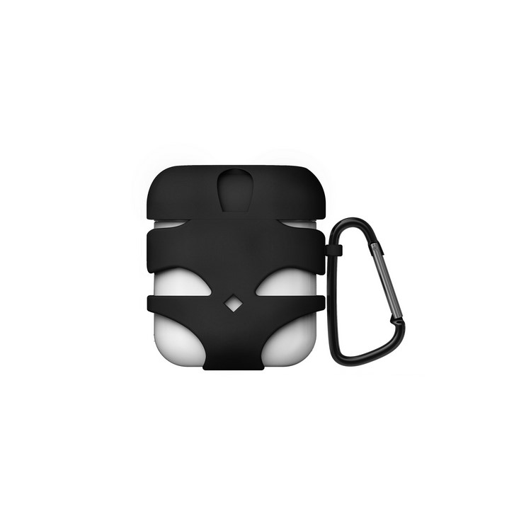 Portable Shockproof Silicone Case Protective Cover for Apple Airpods - Black-2