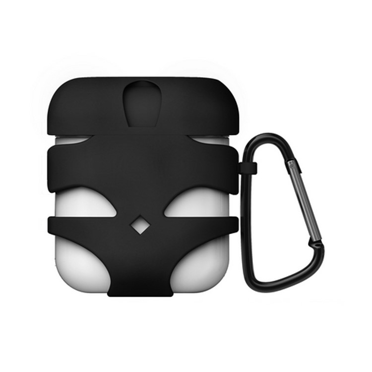 Portable Shockproof Silicone Case Protective Cover for Apple Airpods - Black-3