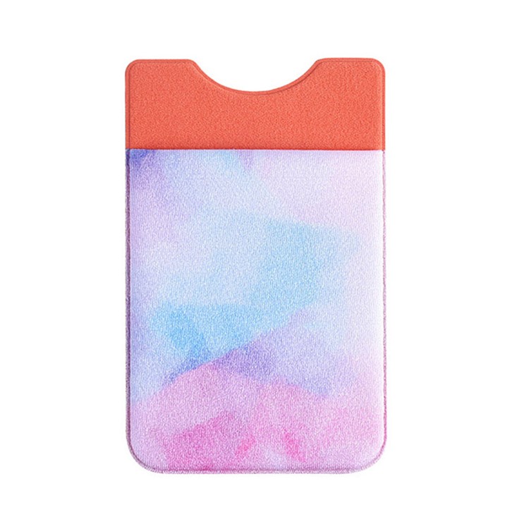 Marble Pattern PVC Adhesive Credit/ID Card Holder for All Phones - Colorful Marble-2
