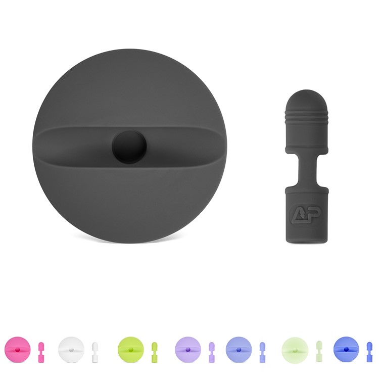 Silicone Charging Cradle Stand Holder Anti-Lost Nib Cap Cover for Apple Pencil - Black-1