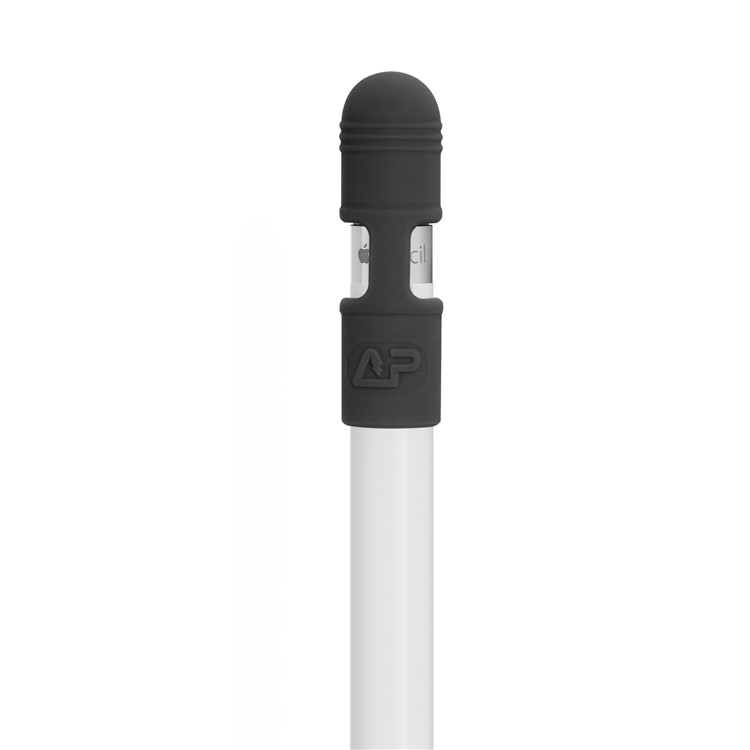 Silicone Charging Cradle Stand Holder Anti-Lost Nib Cap Cover for Apple Pencil - Black-3