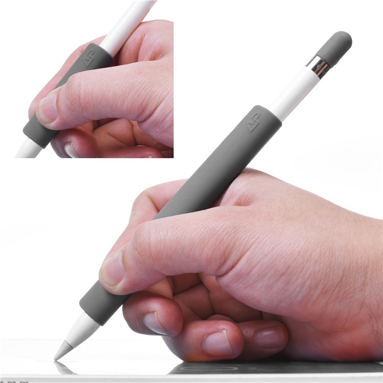 Non-Slip Silicone Case Sleeve Protector Wrap Kit for Apple Pencil - Black-7