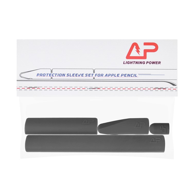 Non-Slip Silicone Case Sleeve Protector Wrap Kit for Apple Pencil - Black-8