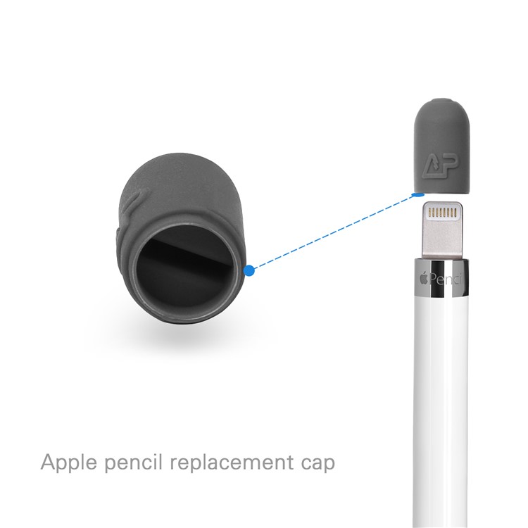 Non-Slip Silicone Case Sleeve Protector Wrap Kit for Apple Pencil - Black-9