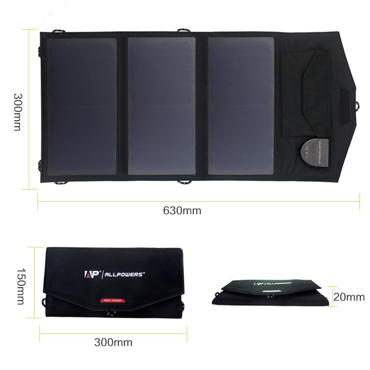21W Solar Power Foldable Portable Waterproof Solar Charger-3
