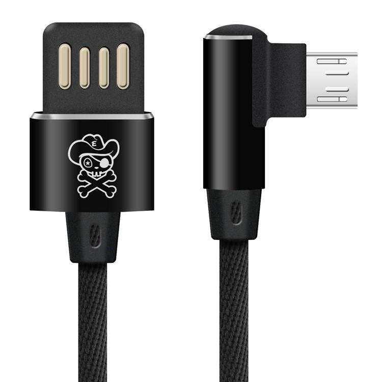 HAT PRINCE Weaving Micro USB Data Sync Charging Cable 2A for Xiaomi Huawei Samsung Etc. - Black-2