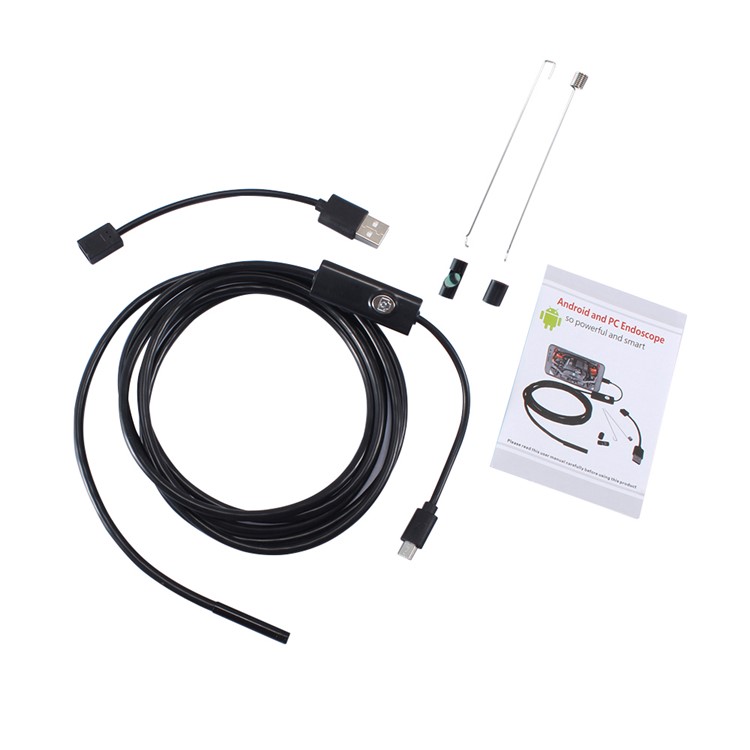 2M 5.5mm 6-LED Cable Android Endoscope Waterproof Inspection Camera Micro USB Video Camera-4