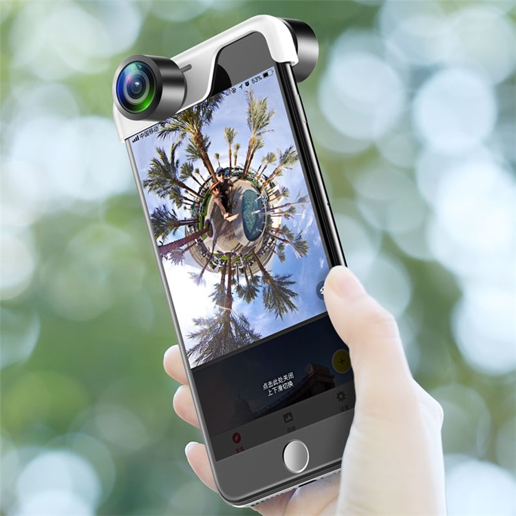 USAMS Dual 360-degree Panoramic Phone Lens for iPhone 8 / 7 4.7-inch-4