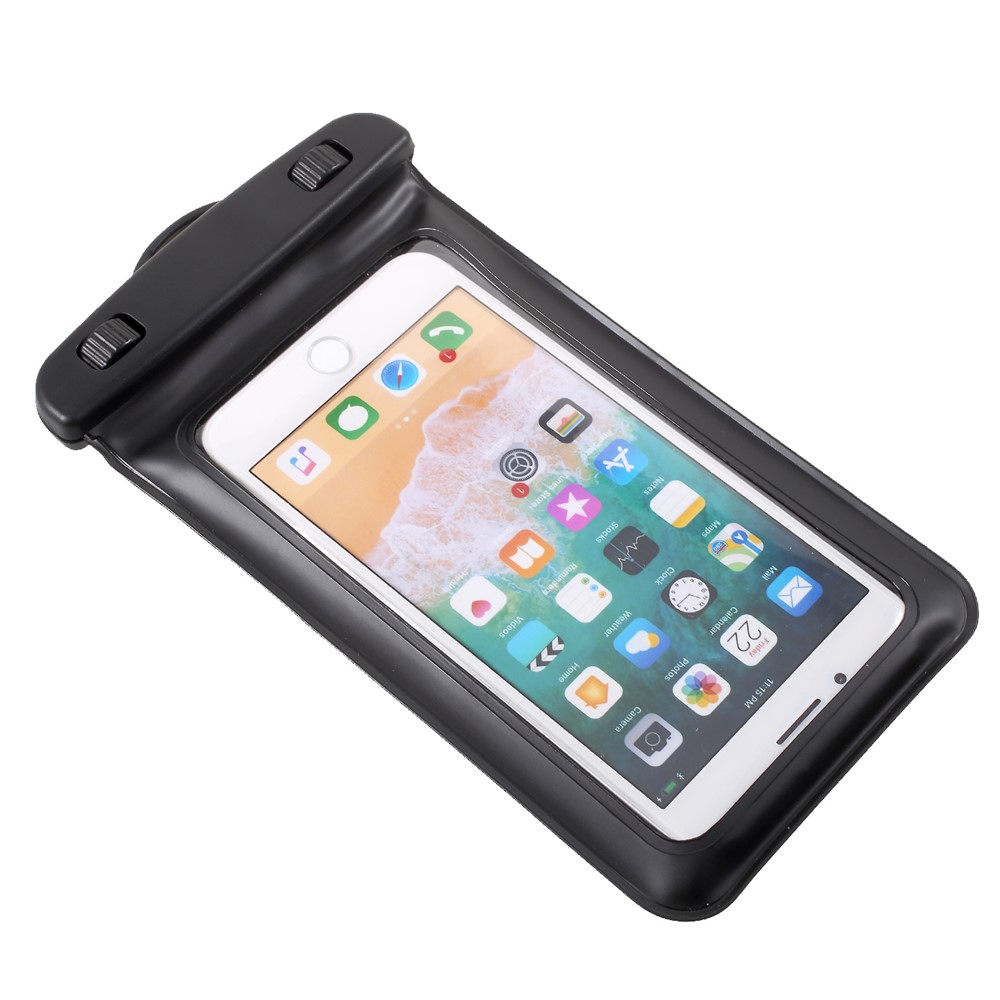 Universal Wasserdichter Tasche Armbandetui Für IPhone Samsung Huawei Xiaomi Etc. , Größe: 18.5x10 Cm - Schwarz