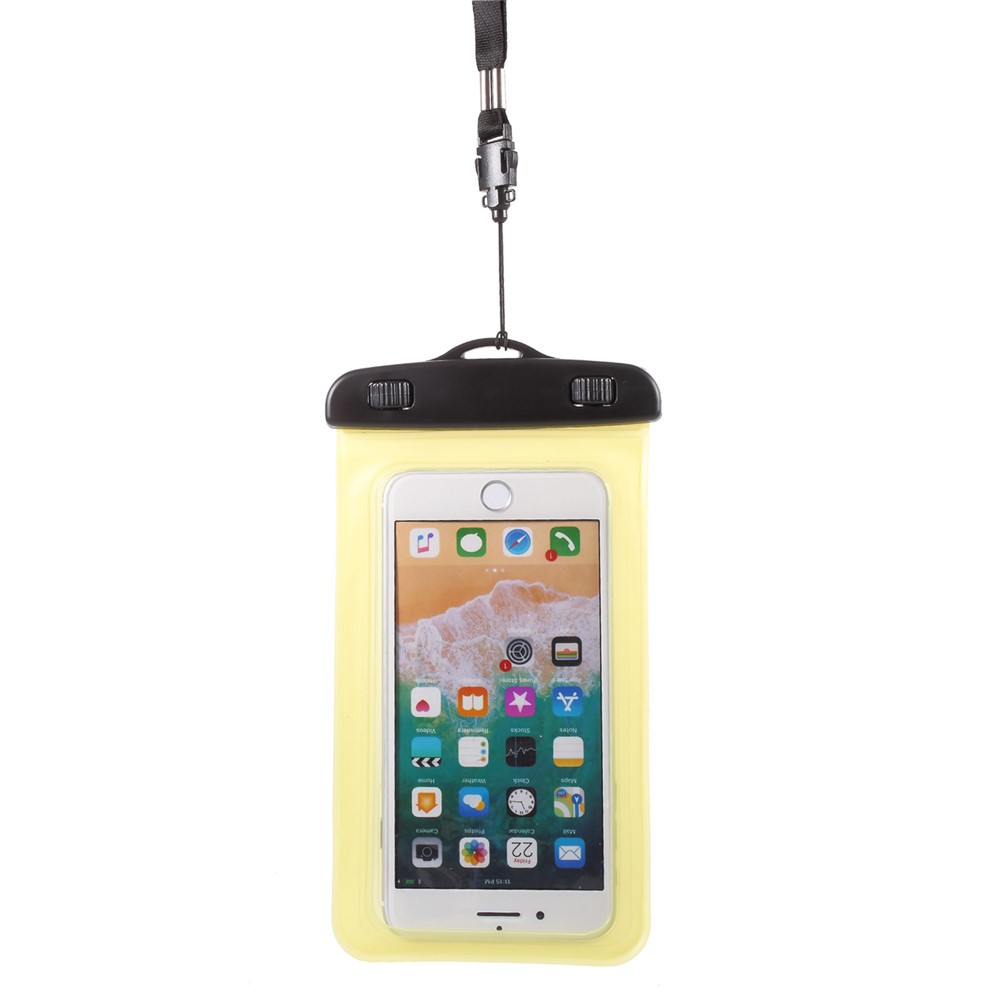 Universal Waterproof Bag Case with Armband for iPhone Samsung Huawei Xiaomi etc., Size: 18.5x10cm - Yellow-1