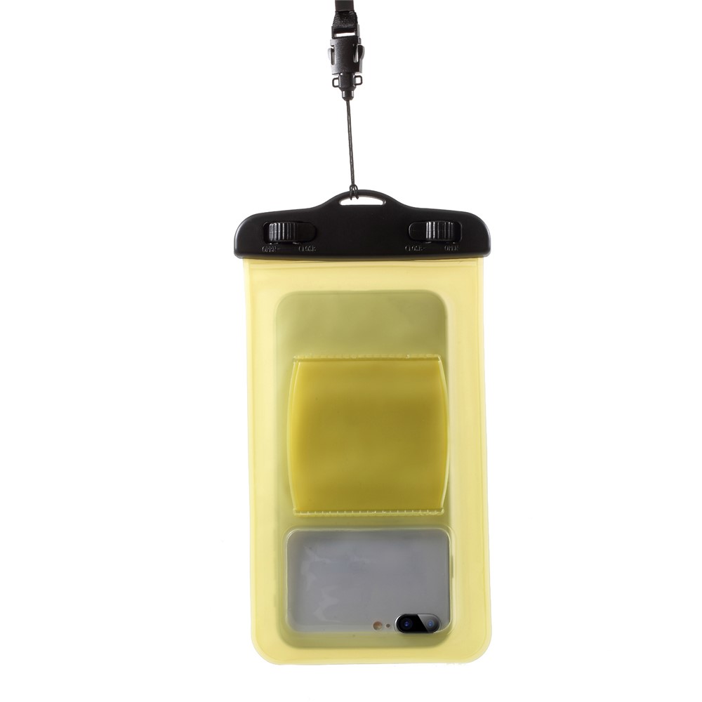 Universal Waterproof Bag Case with Armband for iPhone Samsung Huawei Xiaomi etc., Size: 18.5x10cm - Yellow-2