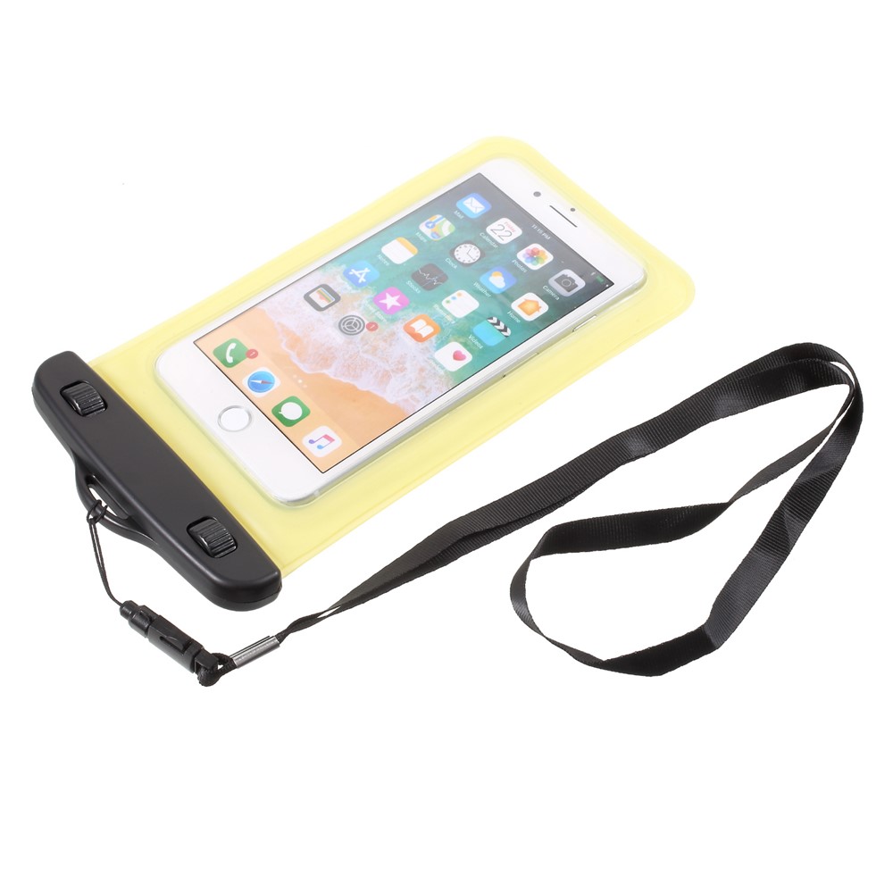 Universal Waterproof Bag Case with Armband for iPhone Samsung Huawei Xiaomi etc., Size: 18.5x10cm - Yellow-3