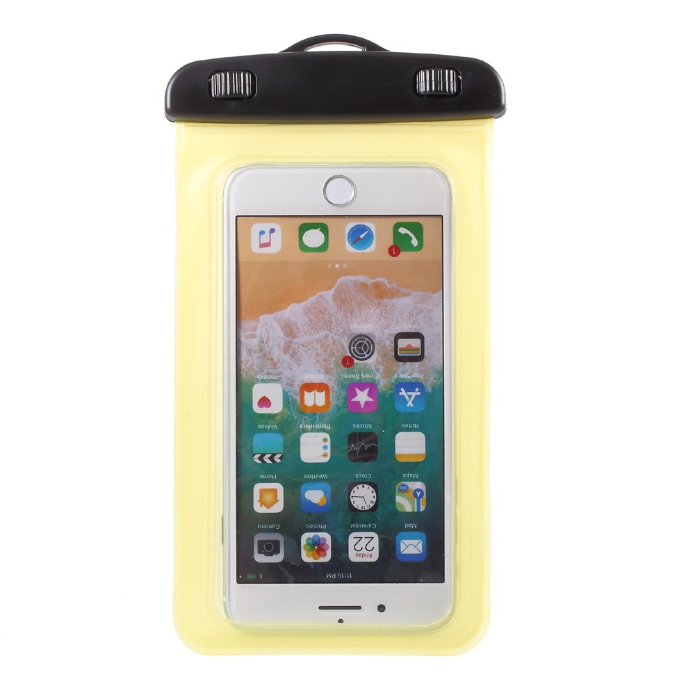 Universal Waterproof Bag Case with Armband for iPhone Samsung Huawei Xiaomi etc., Size: 18.5x10cm - Yellow-4