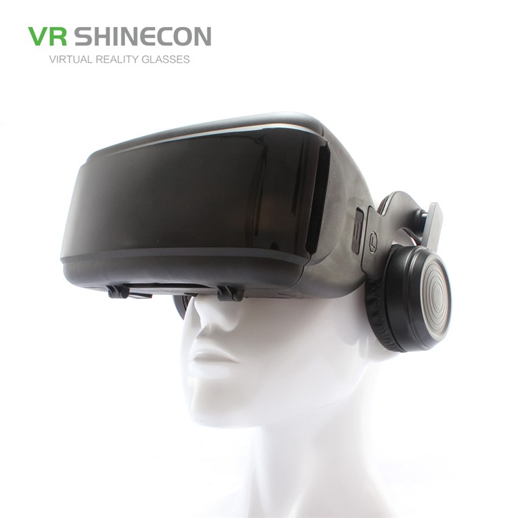 SHINECON SC-G06E 3D VR Glasses Virtual Reality Headset with Earphones for 4.0 - 6.0 inch Phones - Black-14