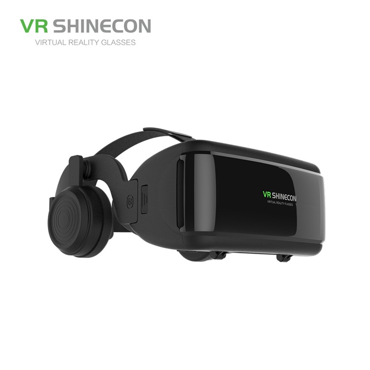 SHINECON SC-G06E 3D VR Glasses Virtual Reality Headset with Earphones for 4.0 - 6.0 inch Phones - Black-2