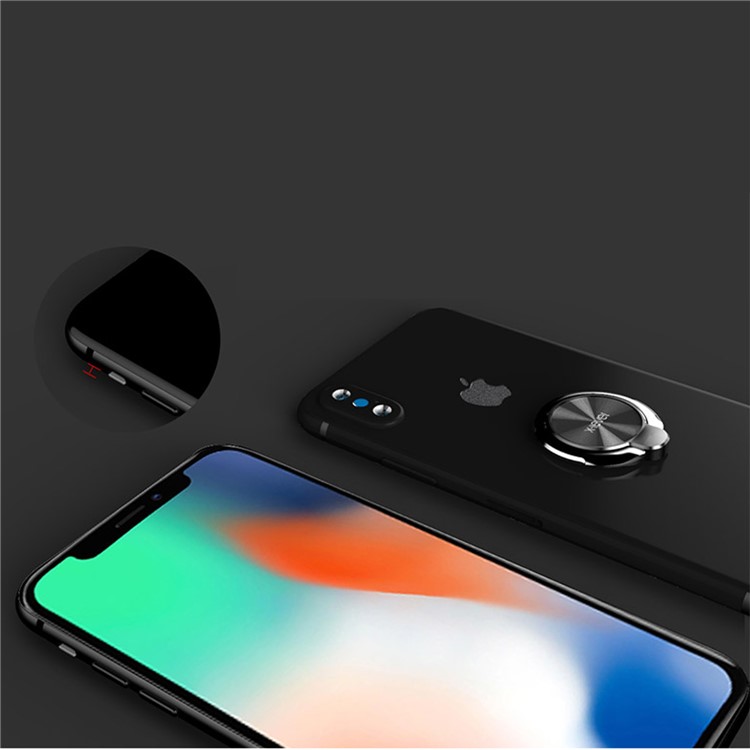 X-LEVEL Water Drop Shape Finger Grip Ring Universal Mobile Phone Kickstand (1 Generation) - Black-19