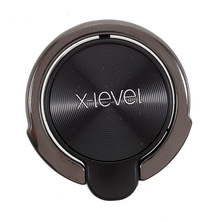X-LEVEL Water Drop Shape Finger Grip Ring Universal Mobile Phone Kickstand (1 Generation) - Black-2