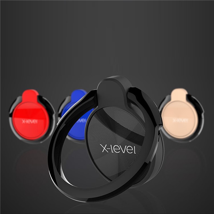 X-LEVEL Water Drop Shape Finger Grip Ring Universal Mobile Phone Kickstand (1 Generation) - Black-20