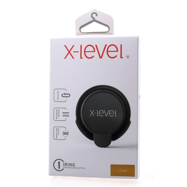 X-LEVEL Water Drop Shape Finger Grip Ring Universal Mobile Phone Kickstand (1 Generation) - Black-22