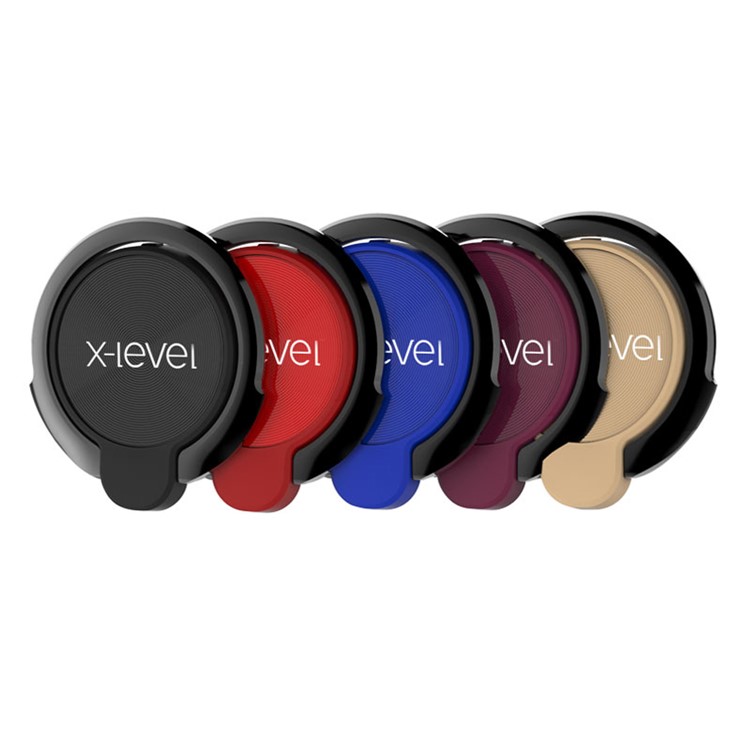 X-LEVEL Water Drop Shape Finger Grip Ring Universal Mobile Phone Kickstand (1 Generation) - Black-9
