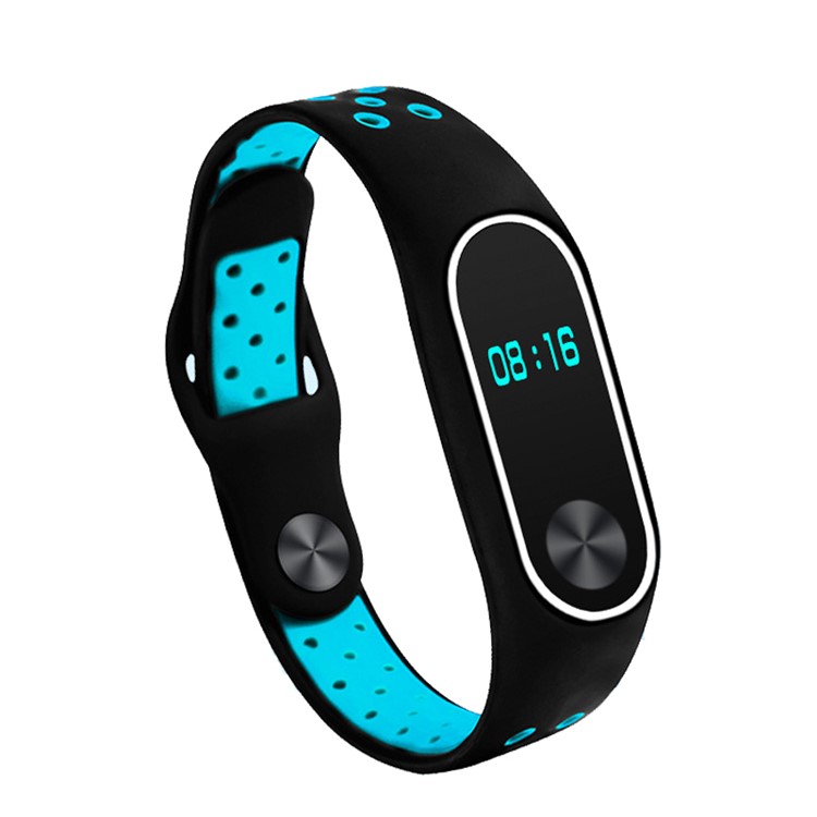 Two-tone Silicone Wristband Replacement for Xiaomi Mi Band 2 - Blue-2