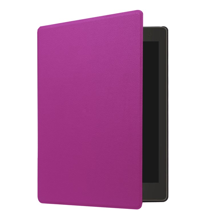 PU Leather Protection Folio Shell Case for Kobo Aura One 7.8 Inch - Purple-1