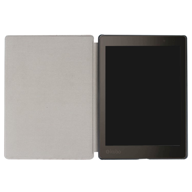 PU Leather Protection Folio Shell Case for Kobo Aura One 7.8 Inch - Purple-4