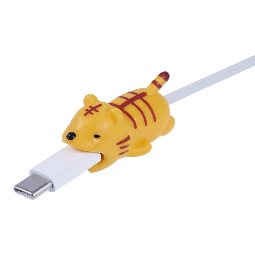 

Cartoon Animal Pattern Charging Cable Protector PVC Saver - Tiger