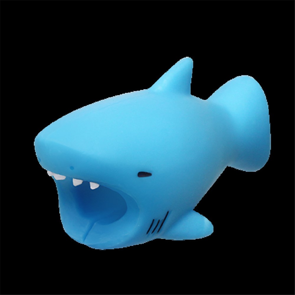 

Cute Cartoon Animal Design Charging Cable Protector PVC Saver - Blue Shark
