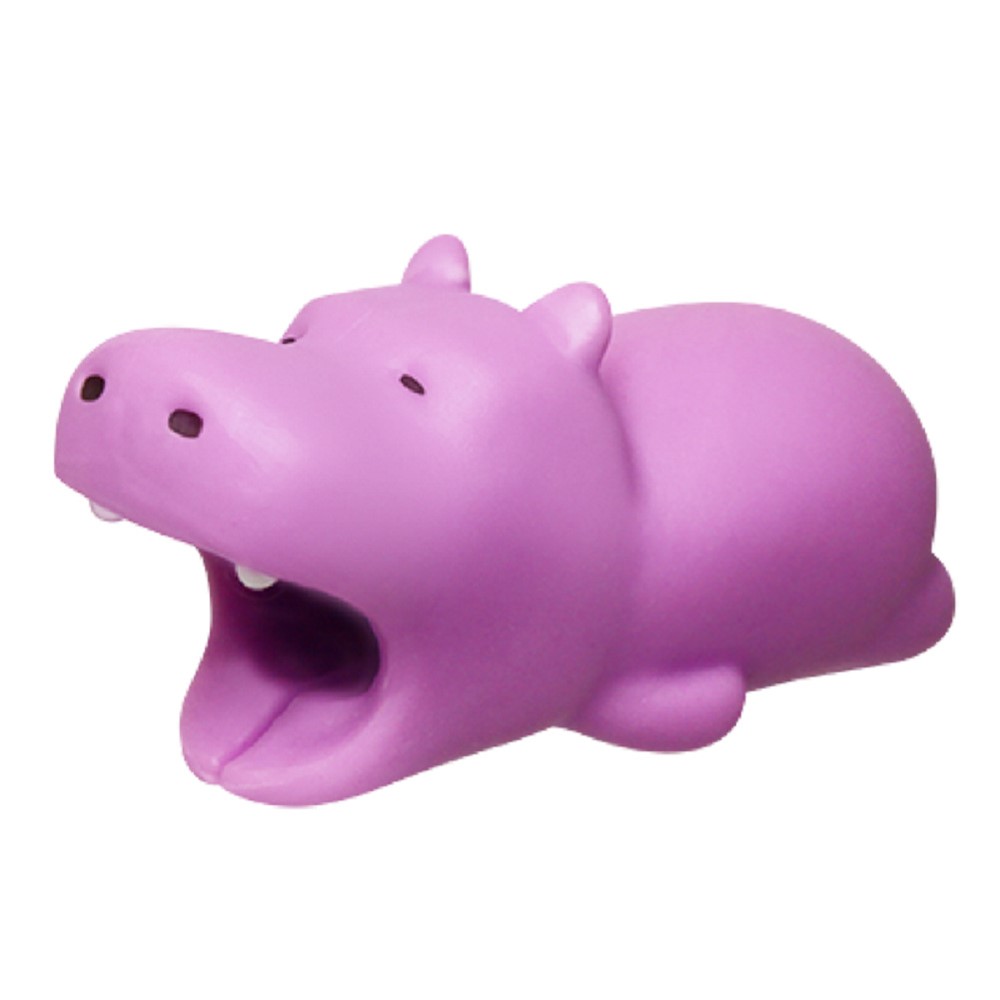 

Cartoon Animal Pattern Charging Cable Protector Charger Cord PVC Saver - Hippo
