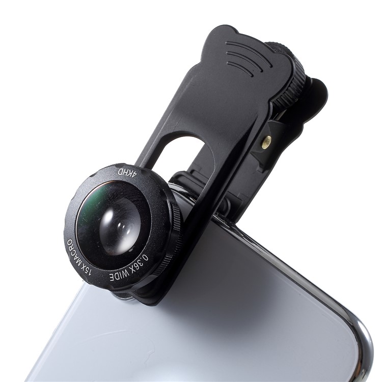 5-in-1 Universal Clip Telephoto Lens Kit, 12x Telephoto Lens + 180° Fisheye Lens + 0.36x Wide Angle Lens + 15x Macro Lens + Metal Clip-10