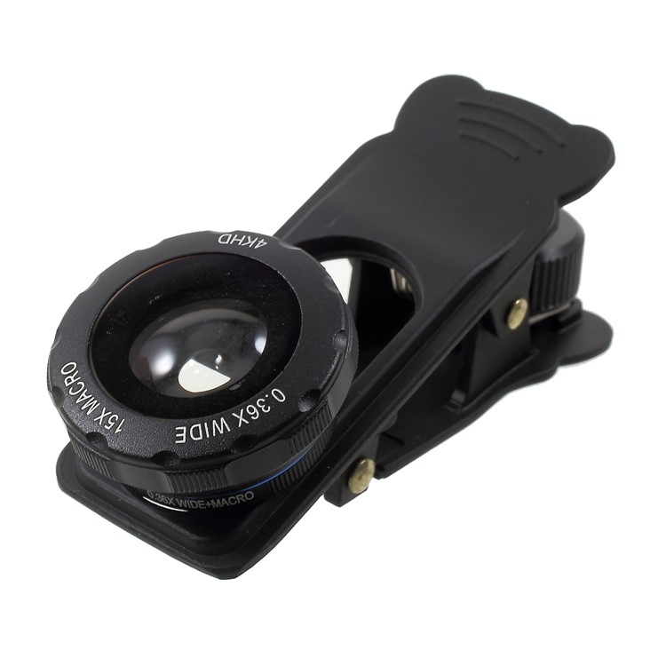 5-in-1 Universal Clip Telephoto Lens Kit, 12x Telephoto Lens + 180° Fisheye Lens + 0.36x Wide Angle Lens + 15x Macro Lens + Metal Clip-11