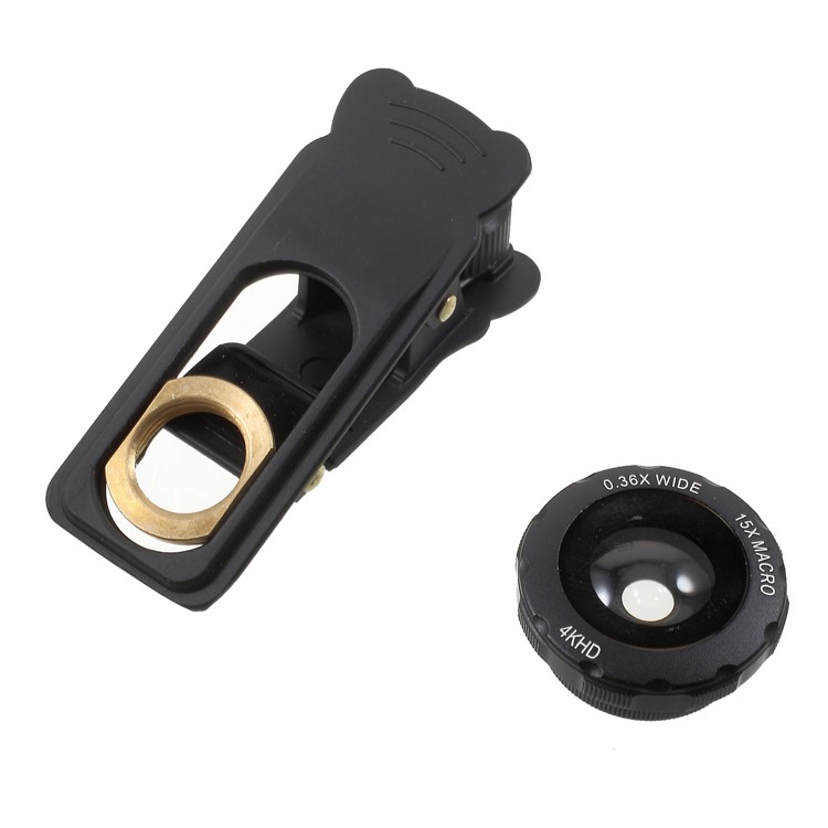 5-in-1 Universal Clip Telephoto Lens Kit, 12x Telephoto Lens + 180° Fisheye Lens + 0.36x Wide Angle Lens + 15x Macro Lens + Metal Clip-13