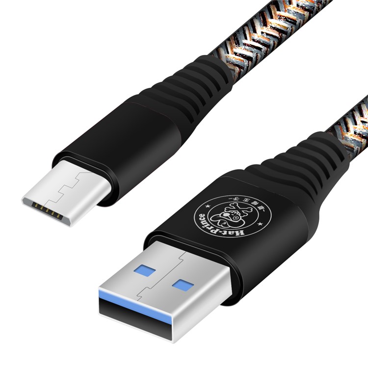 HAT PRINCE 98CM 2A Micro USB Charge Data Transfer Cable Cord for Samsung HTC Huawei - Black-2
