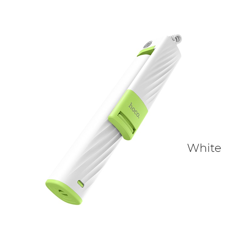 HOCO K7 3.5mm Plug Dainty Mini Wired Selfie Stick for iPhone Samsung Huawei - White-2