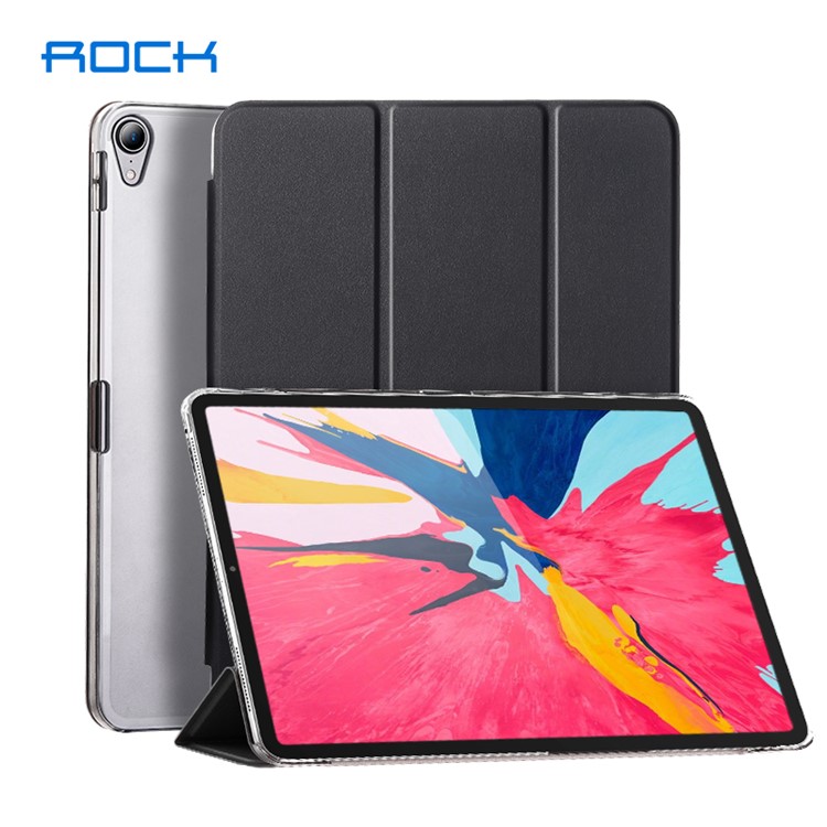 

ROCK Slim Smart Tri-fold Leather Case for iPad Pro 11-inch (2018) - Black