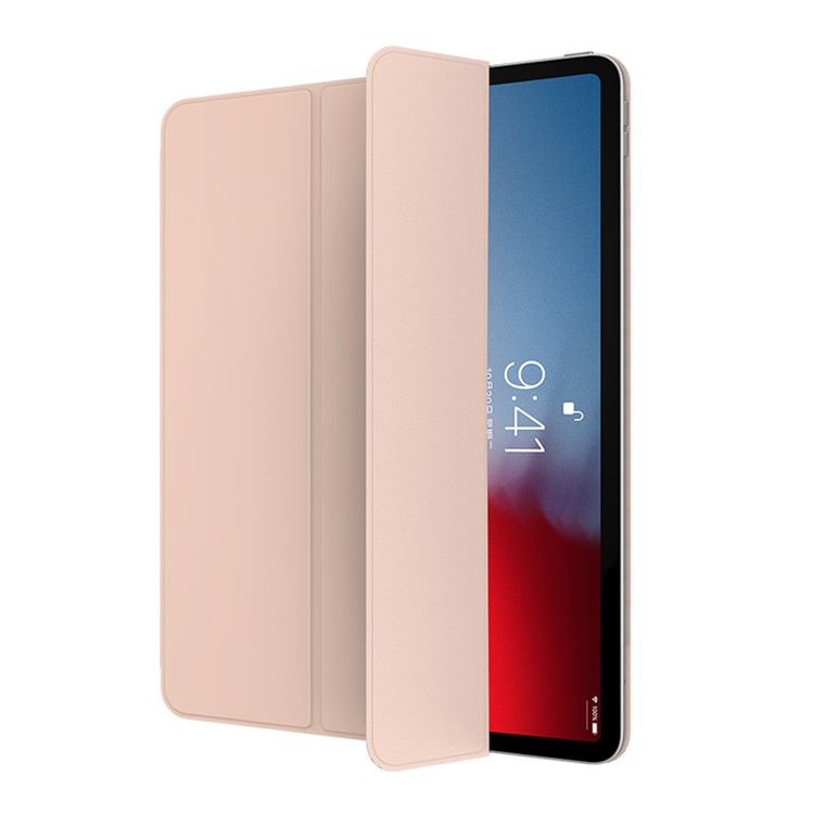 ROCK Veena Serie Smart PU-Leder-Schutzhülle Mit Dreifach Geklapptem Ständer Für IPad Pro 12,9-Zoll (2018) - Rosa-5