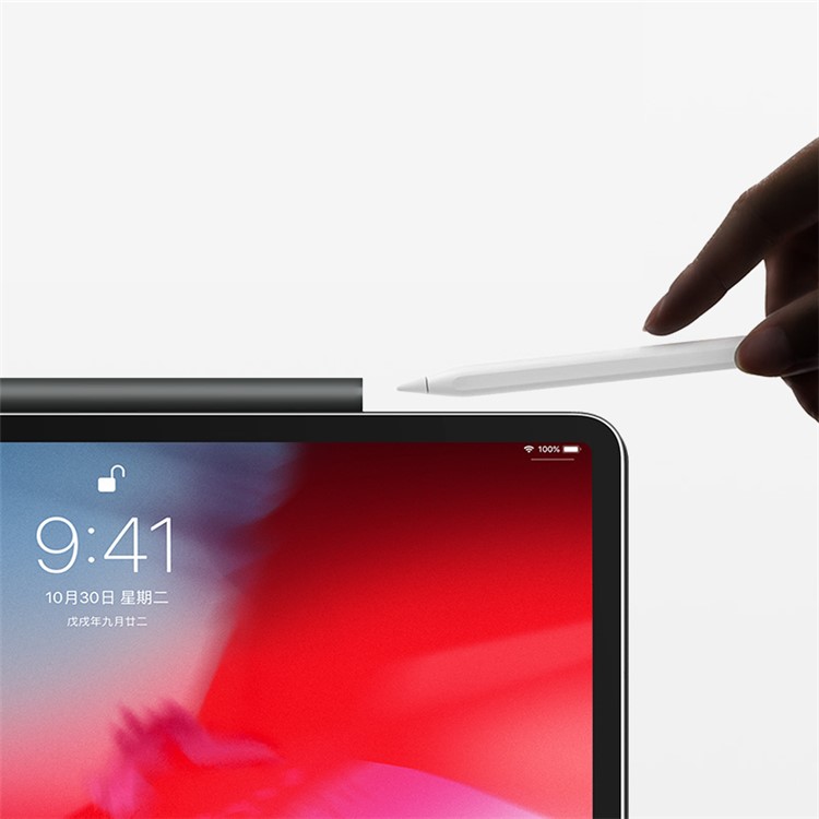 ROCHA Veena Série Inteligente Couro PU Tri-fold Suporte De Proteção Caso Com Caneta Stylus Slot Para Ipad Pro De 11 Polegadas (2018) - Cinzento-4