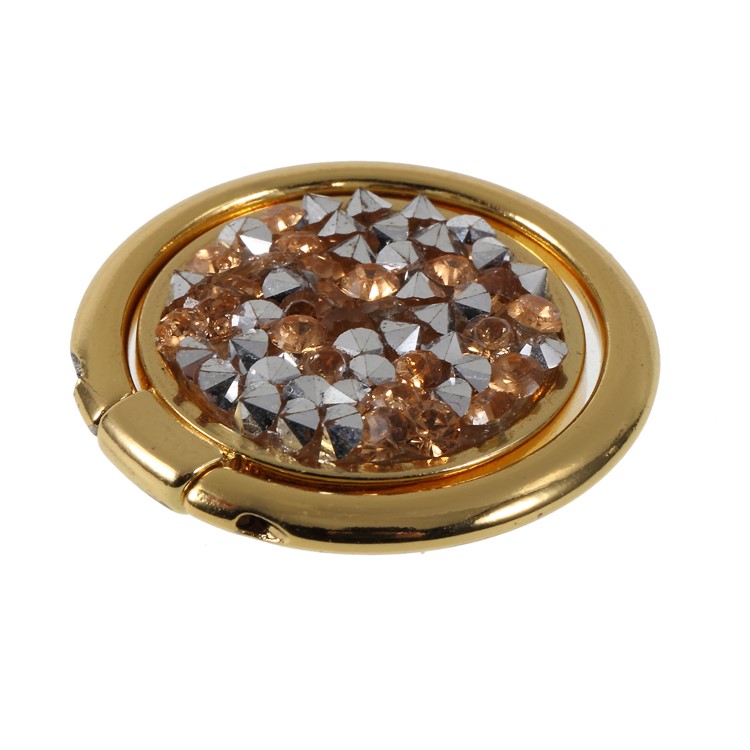 LGD Bling Diamond Finger Ring Grip Holder for Mobile Phone - Gold-3