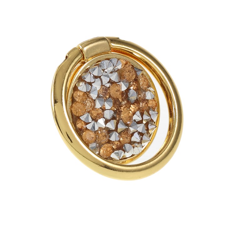 LGD Bling Diamond Finger Ring Grip Holder for Mobile Phone - Gold-5