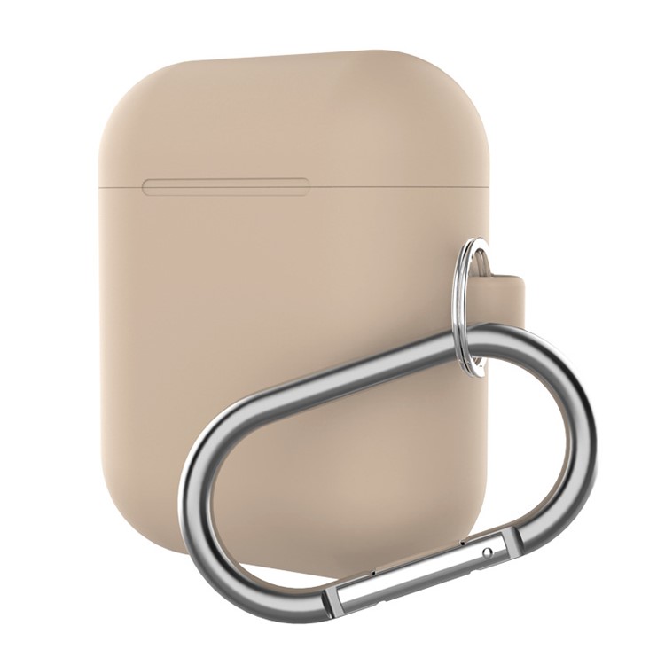 Силиконовая коробка для яблочного airpods чехол защитная кожа чехол для наушников зарядное устройство - пшеница