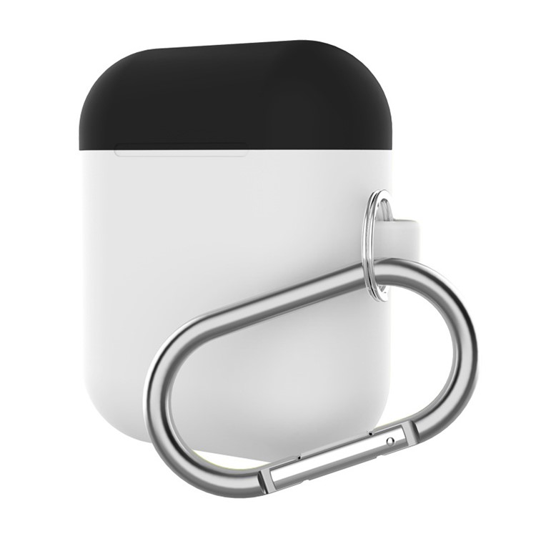

Silicone Protective Case for Apple AirPods Charging Case with Carabiner - Black / White, Other Apple Models