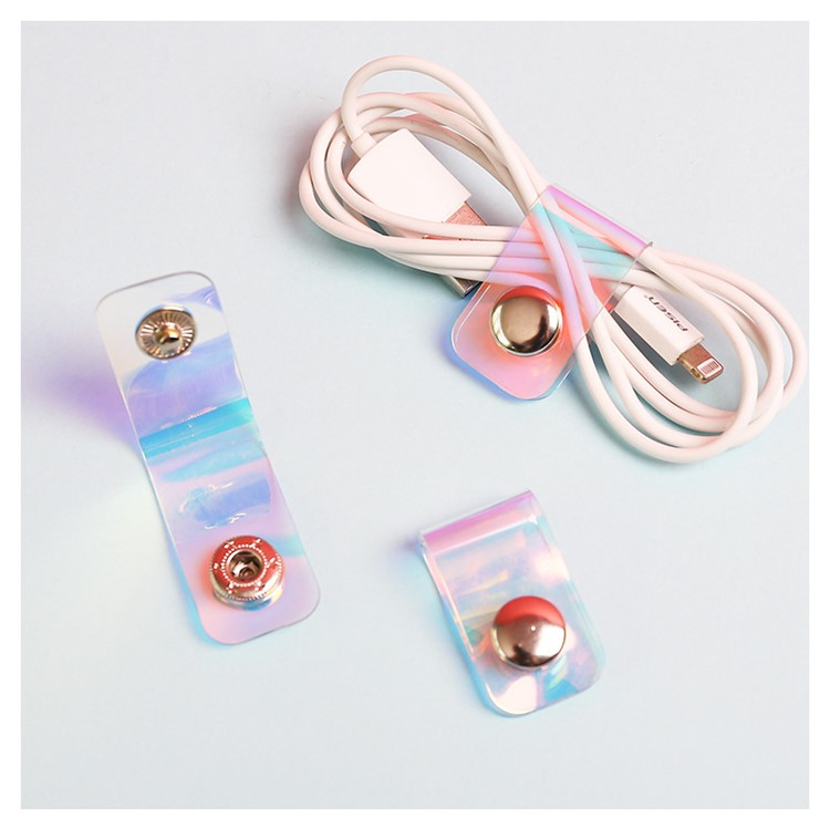10Pcs Portable Data Charging Cable Winder Organizer Headphone Earphone Cord Holder Clip-3