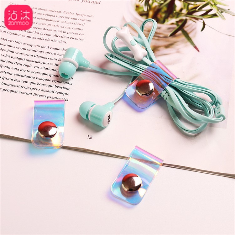 10Pcs Portable Data Charging Cable Winder Organizer Headphone Earphone Cord Holder Clip-7