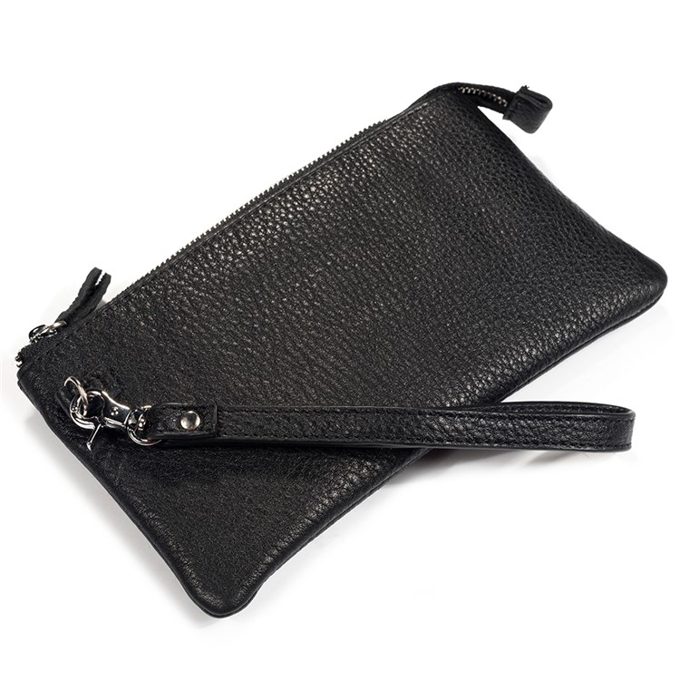 6.4 inch Cowhide Leather Multi-Card Men's Wallet Clutch Bag - Black-10