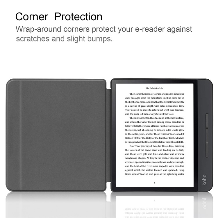 Smart Leather Flip Protective Case for Kobo Forma 8-inch eReader - Baby Blue-2